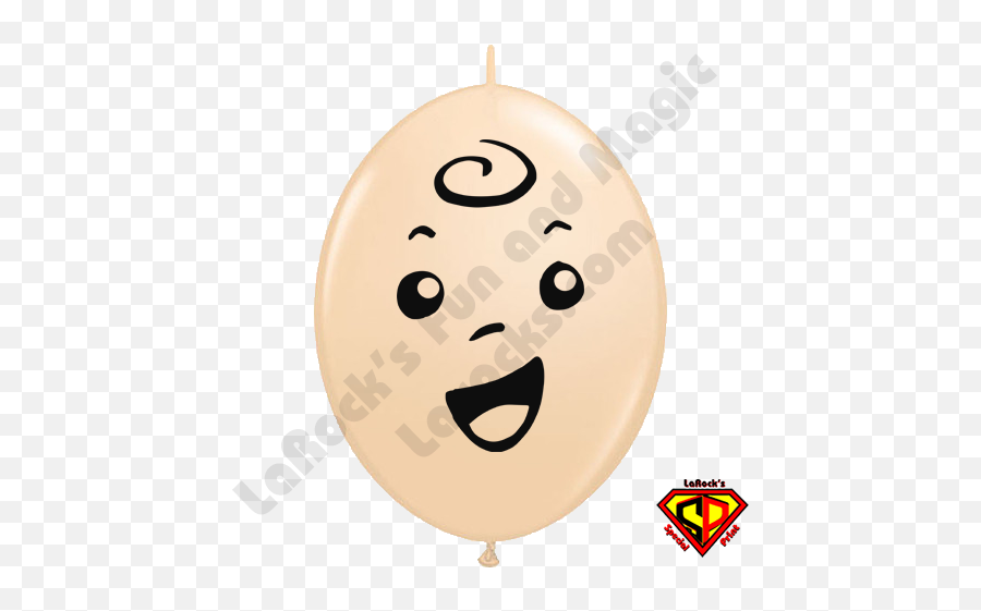 6 Inch Quick Link Baby Face Blush Balloons - Balloon Emoji,:v Emoticon