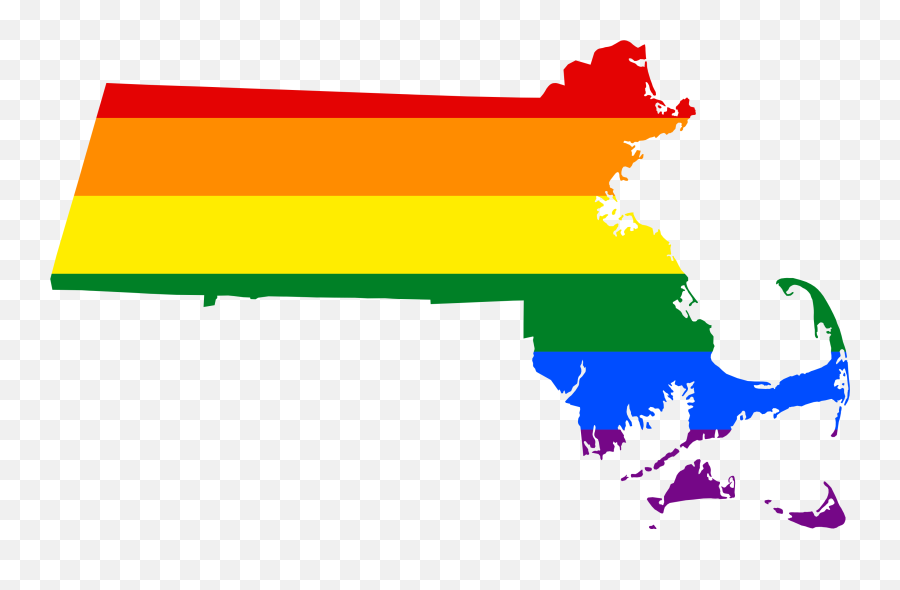 Lgbt Flag Map Of Massachusetts - Massachusetts Vector Emoji,Lesbian Flag Emoji
