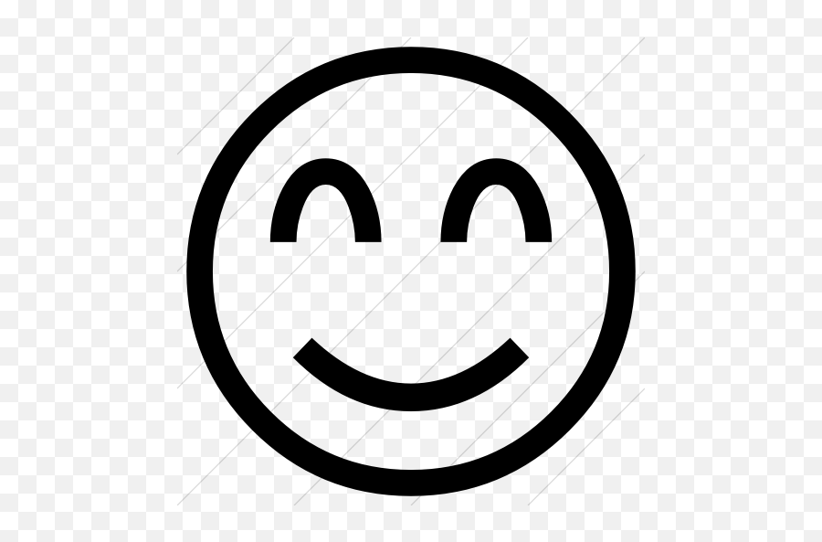 Iconsetc Simple Black Classic Emoticons Smiling Face With - Emoji Domain,Eyes Emoticons