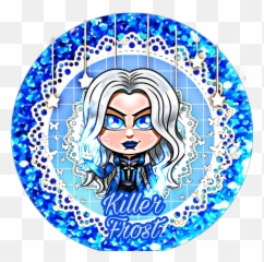 Killer Frost Icon Sticker Art By - Circle Emoji