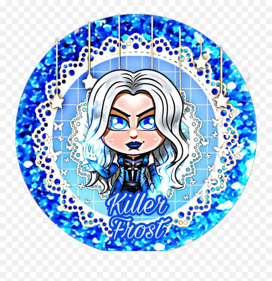 Killer Frost Icon Sticker Art By - Circle Emoji,Frost Emoji