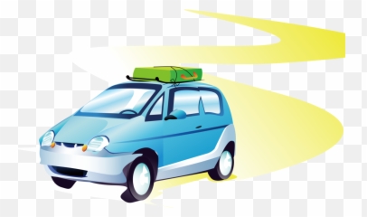 Road Travel Clipart - Travelling By Car Emoji