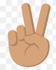 Victory hand emoji clipart Free download transparent PNG - Hand