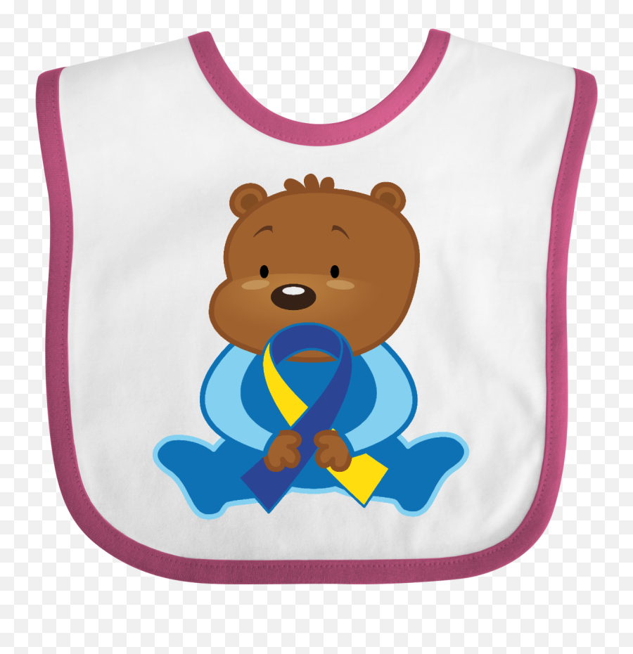 Down Syndrome Bear Baby Bib - Sleeveless Emoji,Down Syndrome Emoji