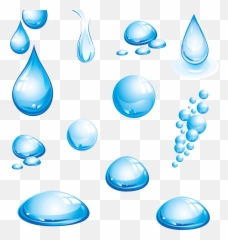 Pin - Blue Water Drops Png Emoji