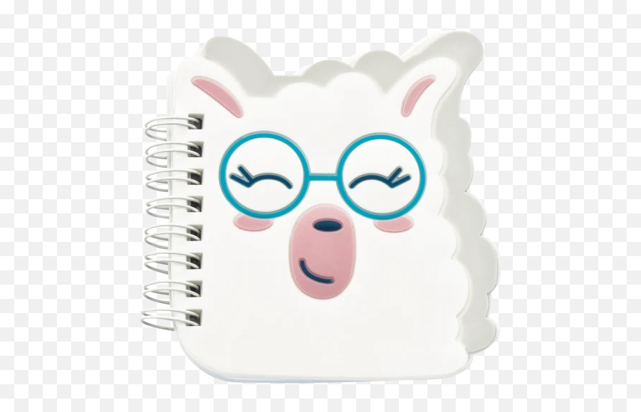Llama Mini Notebook - Cartoon Emoji,Emoji Binder