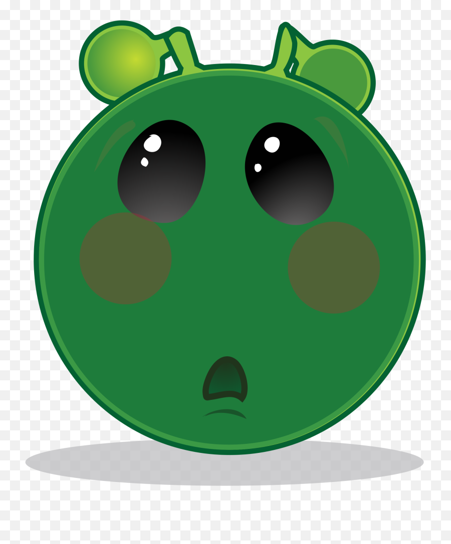 Smiley Green Alien Blush - Grr Smiley Emoji,Blush Emoticon
