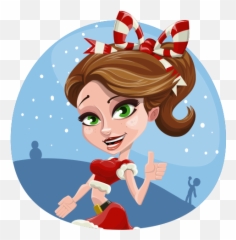 Miss Claus Stickers Cute Noel Girl - Christmas Day Emoji,Sexy Girl Emoji