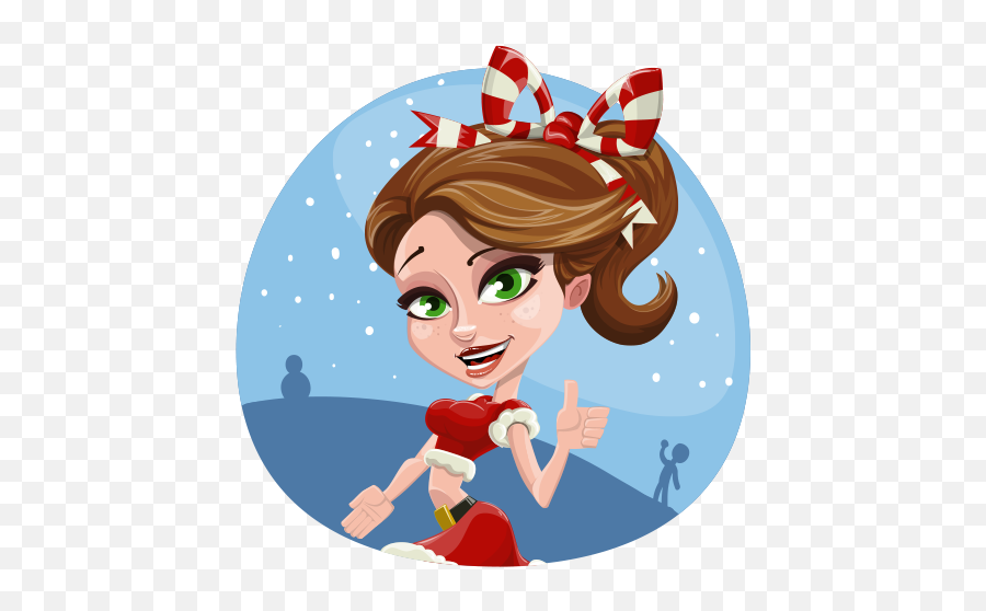 Miss Claus Stickers Cute Noel Girl - Christmas Day Emoji,Sexy Girl Emoji