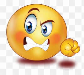 Angry Face With Fist Hand Emoji - Transparent Background Clipart