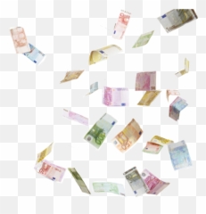 Money Flying Posh Rich Millionar Dinero Euros - Transparent Emoji
