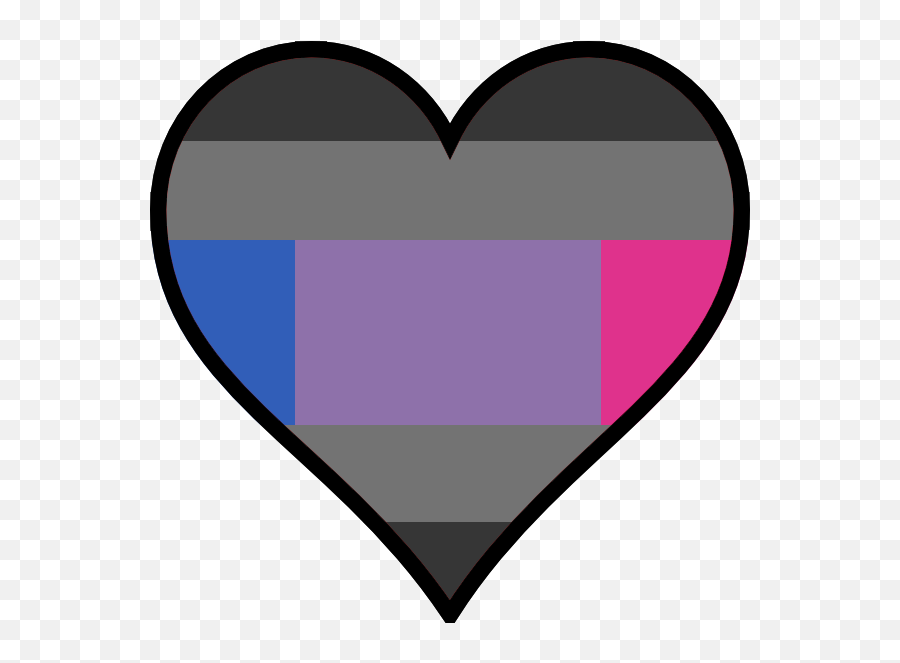 Heart Graybiromantic Pride - Heart Emoji,Bi Flag Emoji