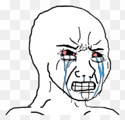 Troll Angry Crying Meme Depressed - Face Png Emoji
