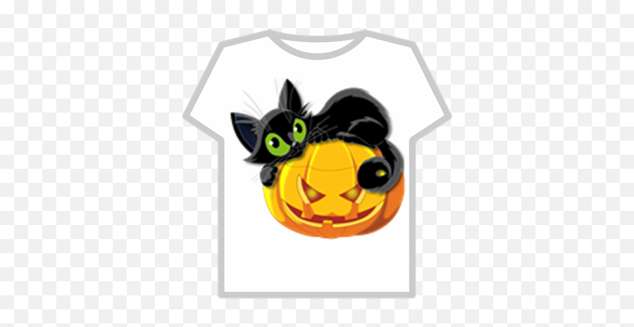 Halloween Pumpkin With Cute Black Cat - Transparent Background Halloween Cat Clip Art Emoji,Black Cat Emoticon