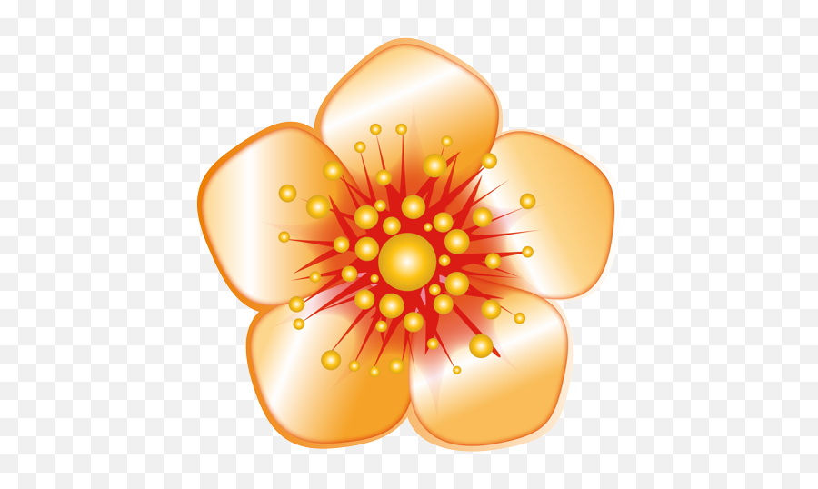 Emoji - Portable Network Graphics,Orange Flower Emoji