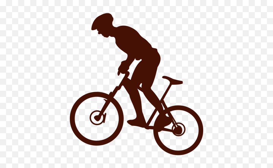 Download Free Png Mountain Biking Uphill Riding - Silhouette Mountain Bike Png Emoji,Bicycle Emoji