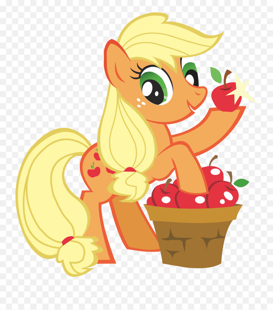 Mq Yellow Apple Unicorn Mylittlepony - My Little Pony Apple Jack Emoji,Apple Unicorn Emoji