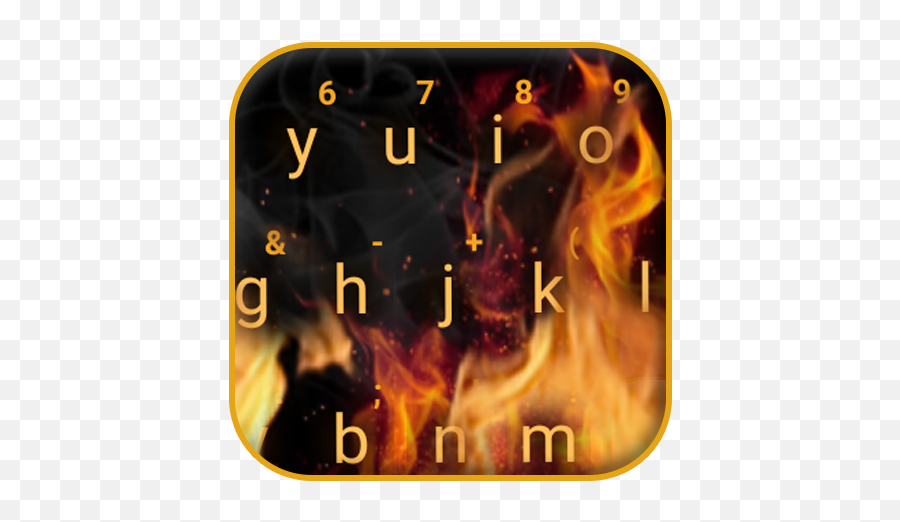 Burning Fire Keyboard Theme - Flame Emoji,Fire Clock Emoji