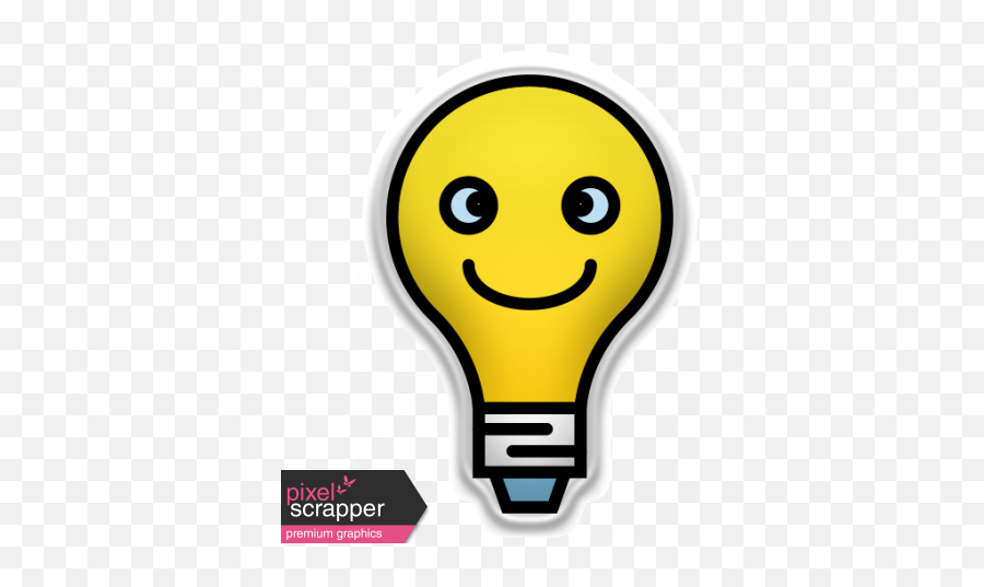 The Mad Scientist - Elements Lightbulb Sticker Graphic Smiley Emoji,Mad Emoticon