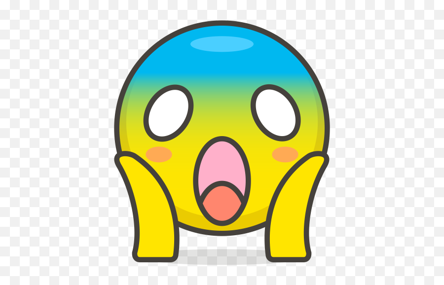 Scream Emoji Icon Of Colored Outline Style - Fear Svg,Scream Emoji