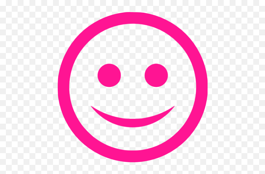 Deep Pink Happy Icon - Smiley Emoji,Emoticon Happy