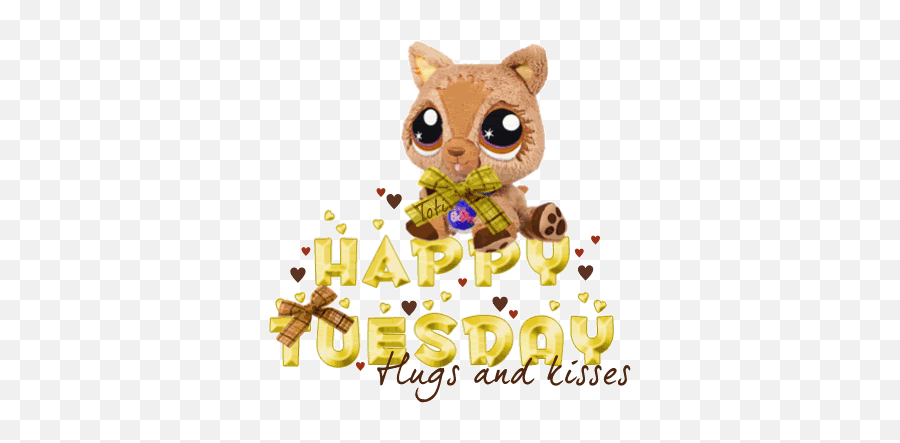 Happy Tuesday Hugs And Kisses Cute Day Days Of The Week - Happy Tuesday Cute Gif Emoji,Squee Emoji