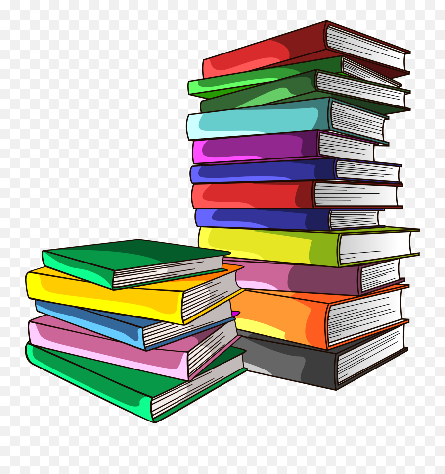 Transparent Background Stack Of Books Clipart - Stack Of Books Png Emoji,Stack Of Books Emoji