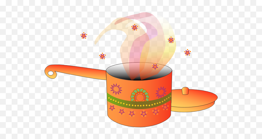 Image Of Decorated Cooking Pot With Lid - Desenho De Panela Com Comida Emoji,Pot Of Gold Emoji