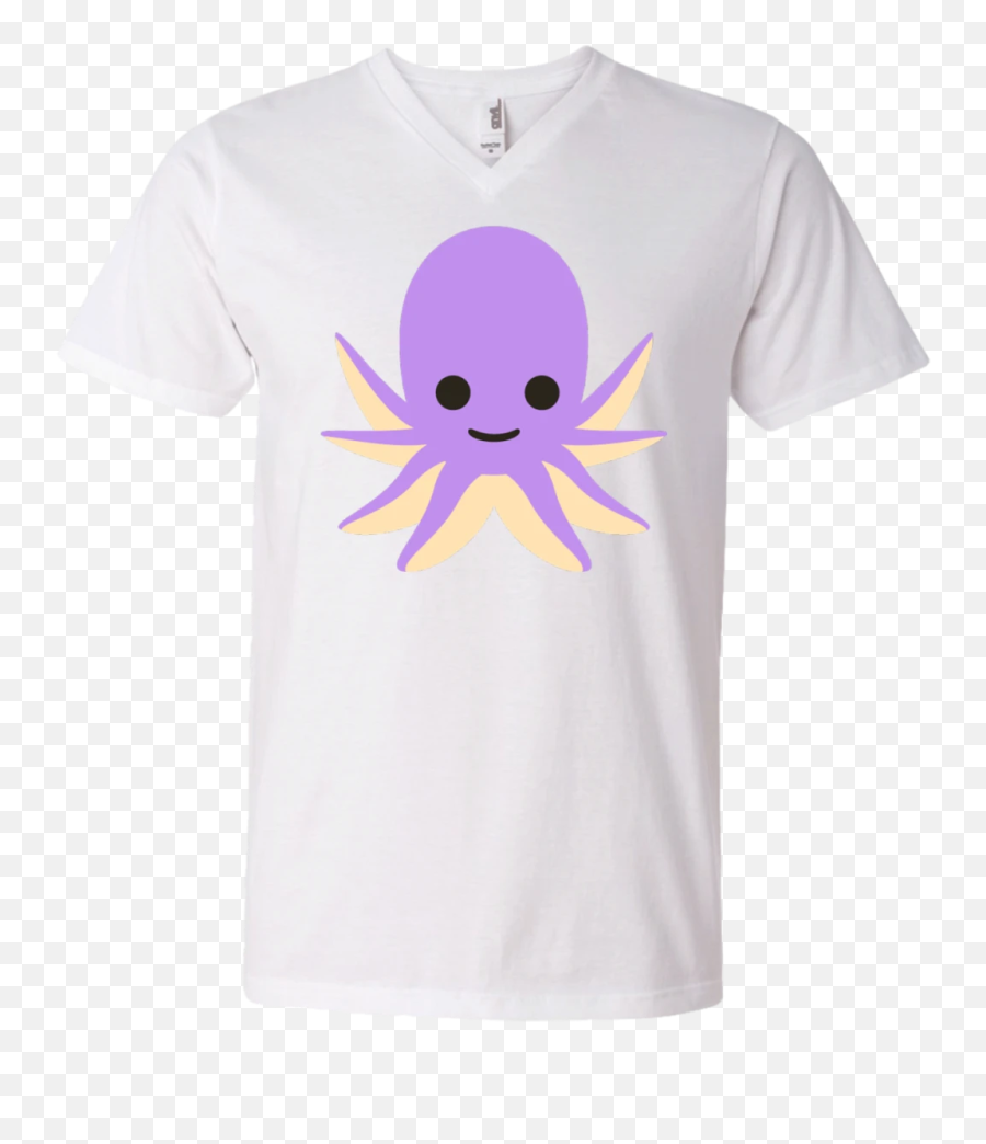 Octopus Emoji Mens V - Common Octopus,Octopus Emoji