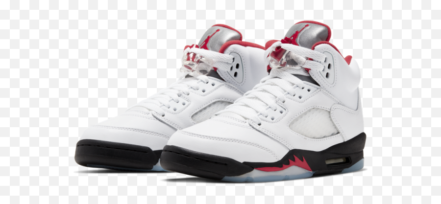 Air Jordan 5 Retro Fire Red Gs - Basket Jordan V Femme Emoji,Emoji Shoes Jordans