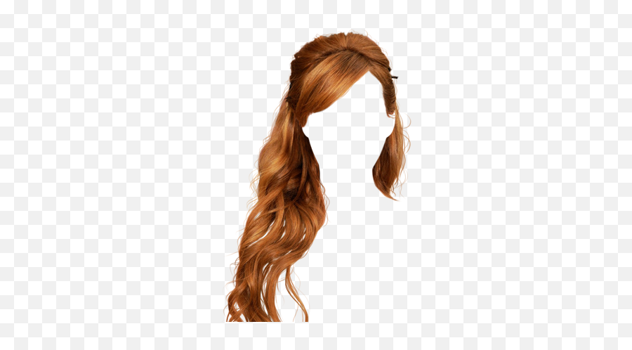 Wig Longhair Auburn Hair Sticker - Girls Hair Png Hd Emoji,Auburn Emoji