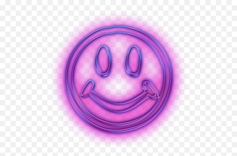 Smileyface Smiling Sticker - Purple Neon Icons Png Emoji,Smiling Moon Emoji