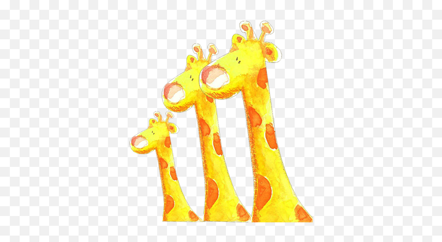 Kids Three Giraffes Wall Sticker - Dot Emoji,Giraffe Emoticon
