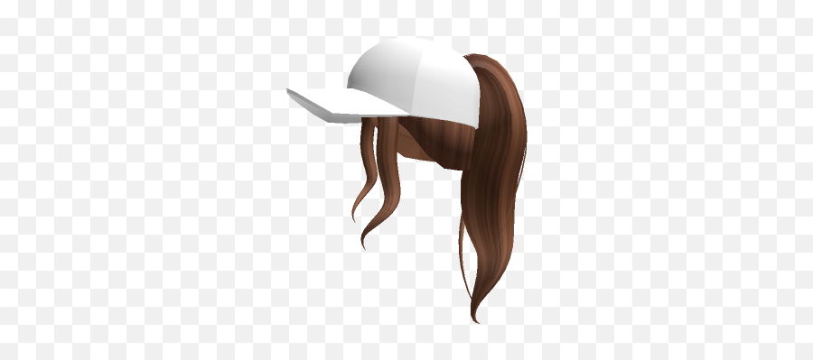 White Baseball Cap Black Hair Roblox - Roblox High Ponytail Emoji,Black Emoji With Blonde Hair