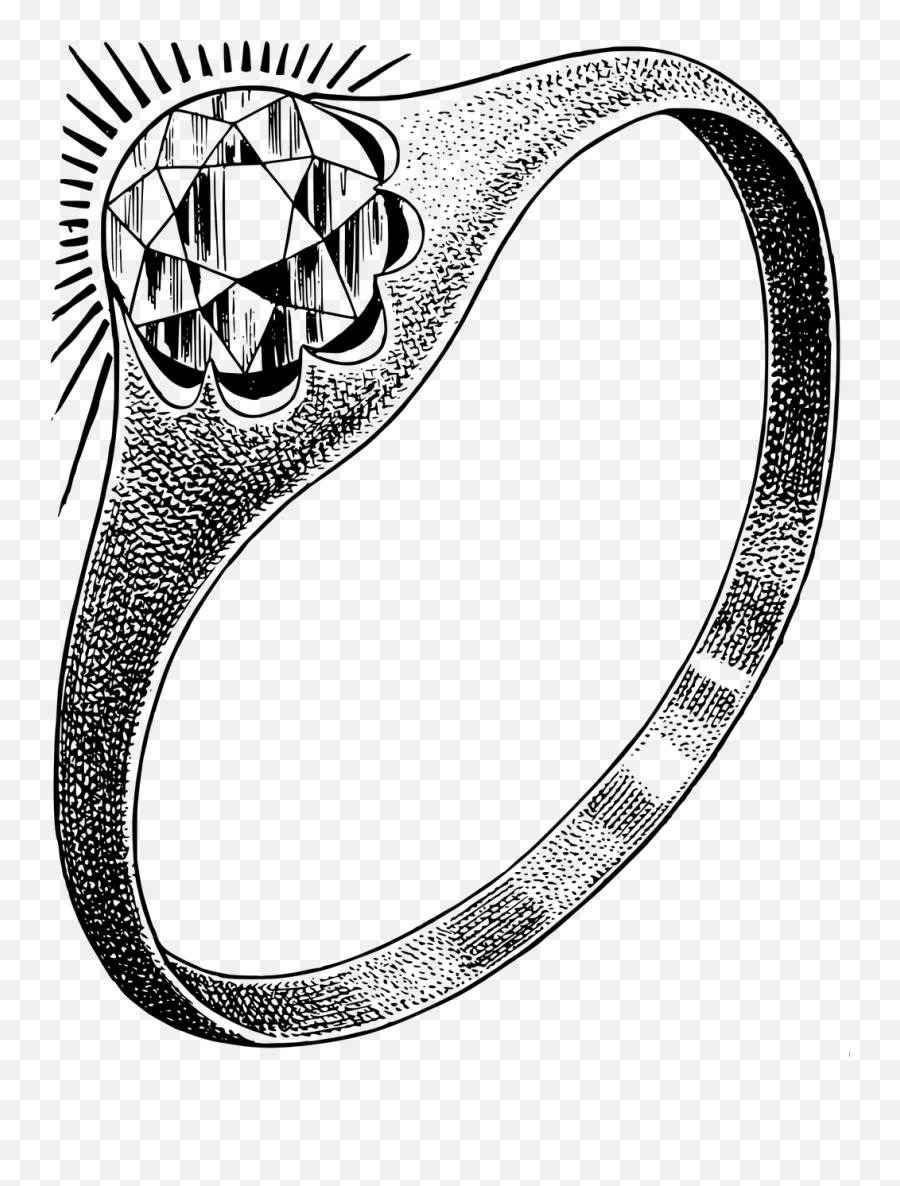 Diamond Engagement Frame Jewellery - Ring Clipart Black And White Emoji,Engagement Ring Emoji