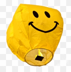 Sky Lantern Smiley Face - Faroles De Emojis,Fireworks Emoticon