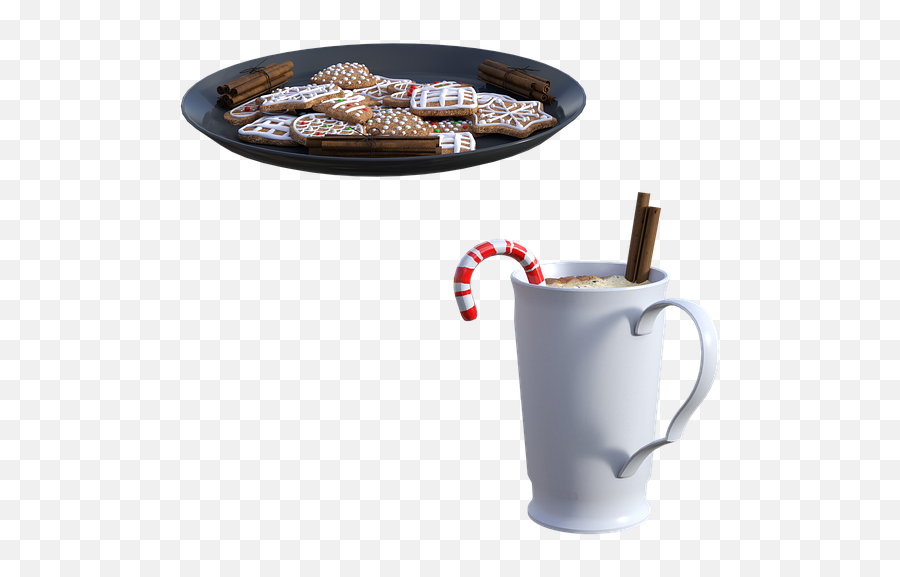 Cookies Hot Chocolate Candy Cane - Coffee Table Emoji,Candy Cane Emoji