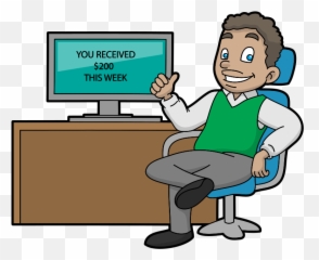 Relaxed Man Clipart Face - Online Earning Cartoon Png Emoji,Floating Man Emoji