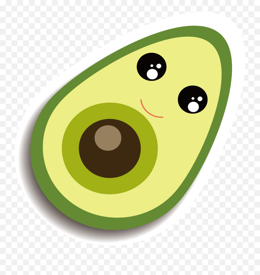 Nut Clipart Avocado Nut Avocado - Avocado Cartoon Png Emoji,Guacamole Emoji