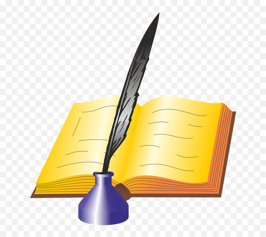 Pen Ink Book To - Write A Book Graphic Emoji,Ink Pen Emoji