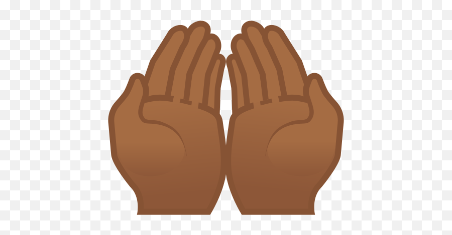 Emoji With Medium - Illustration,Brown Praying Hands Emoji