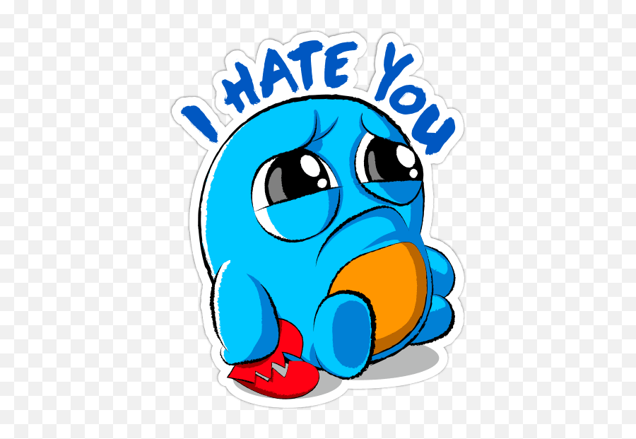 Boo Emojis - Hate You Emoji Sticker,Emoji Hate