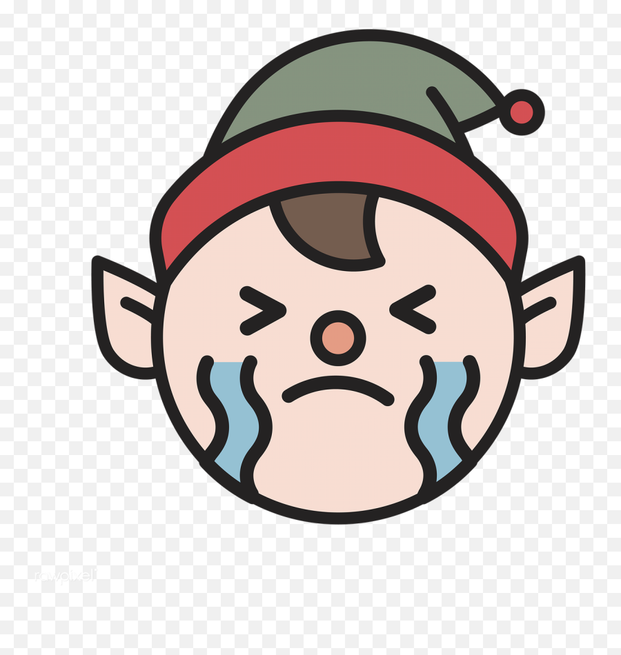 Download Premium Png Of Elf Crying Emoticon - Crying Elf Emoji,Crying Emoticon