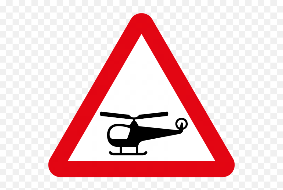 Beware Of Low Helicopters Diag 5581 - Road Signs Theory Test 2018 Emoji,Helicopter Emoji