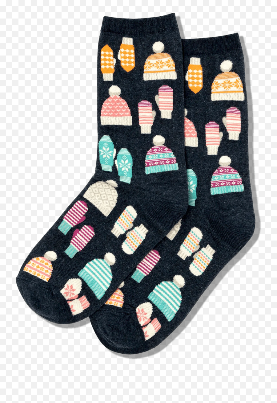 Womenu0027s Mittens And Hats Socks - Denim Sock Emoji,Toe Emoji