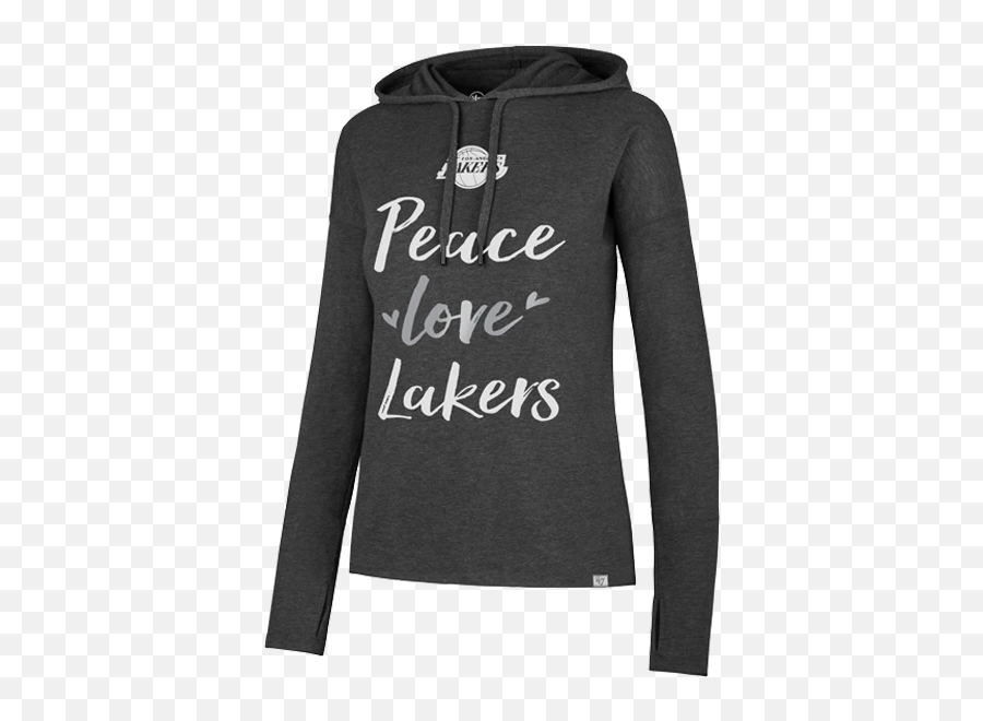 Los Angeles Lakers Womenu0027s Peace U0026 Love Hoodie - Hoodie Emoji,Peace Emoji Text