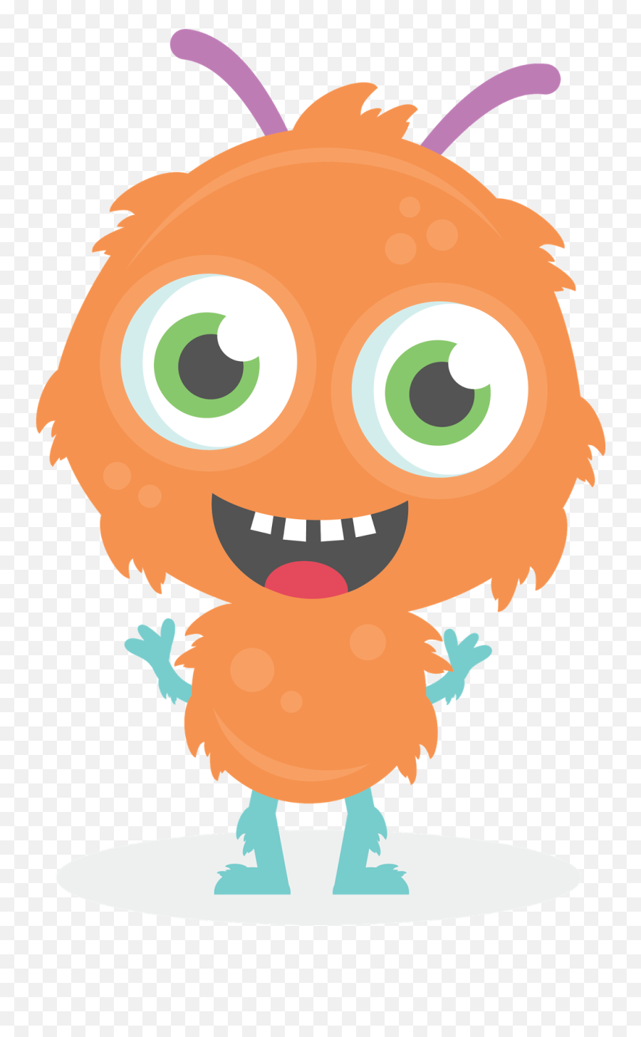 Library Of Miss Kate Apple Graphic Free Library Png Png - Orange Cute Monster Clipart Emoji,Stinky Face Emoji