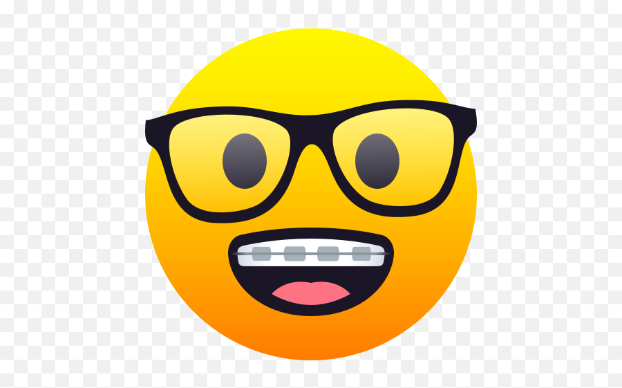 Emoji Cara De Nerd Cara De Geek Para Copiar Pegar - Nerdy Animated Gif Transparent,Nerd In Emoji