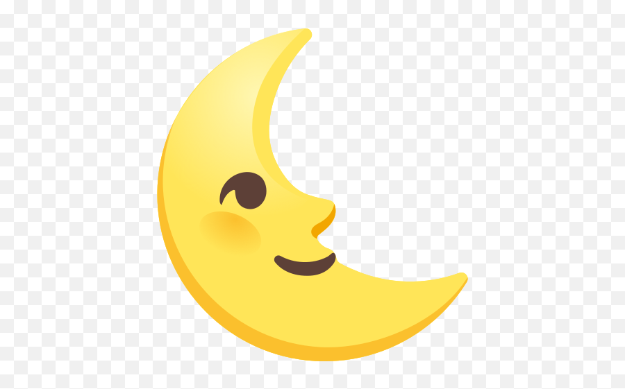 Luna De Cuarto Menguante Con Cara Emoji - Crescent,Emojimedia