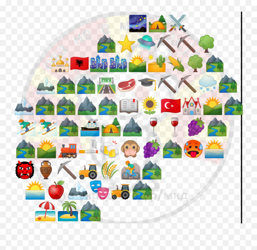 Emoji Map - Vertical,Map Emoji